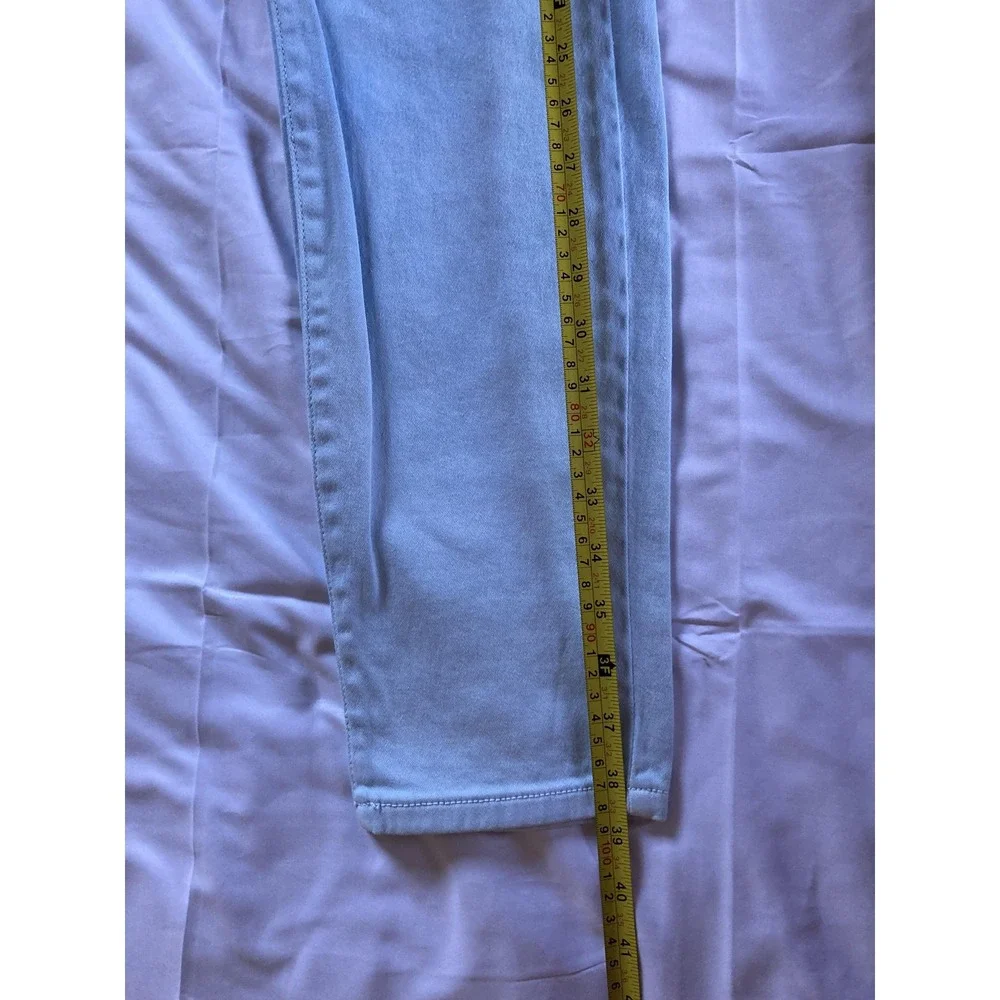 Michael Kors Izzy Skinny Jeans Womens 34 Waist Light Blue Stretch Denim Skinny